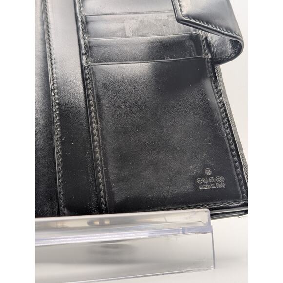 Auth Gucci Implement Black Canvas & Leather Wallet Full Inclusion w/ Box - Picture 6 of 11